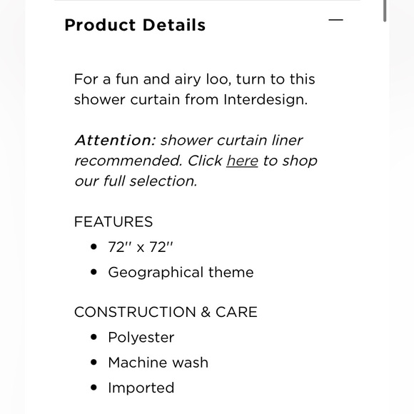 InterDesign world map shower curtain - Picture 2 of 2